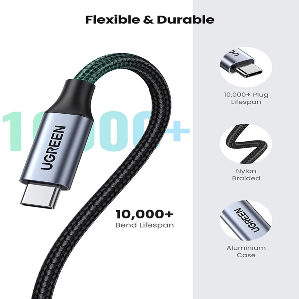 UGREEN USB-C 3.1 GEN2 10GBPS MALE TO FEMALE 0.5M BRAIDED EXTENSION ...